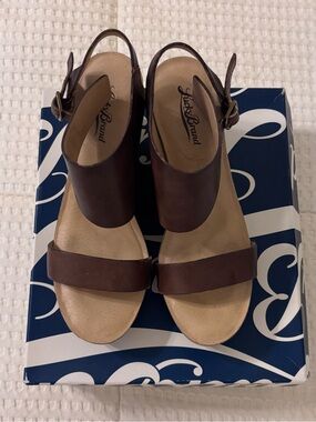 Lucky Brand Women's Brown Leather Slingback Sandals